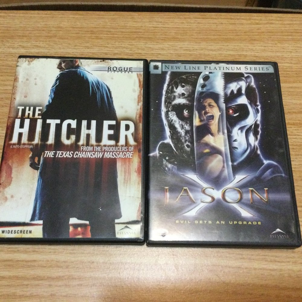 Halloween DVDs Jason and The Hitcher